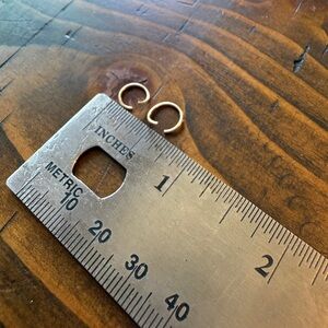 14K yellow gold micro - Hoop Earrings